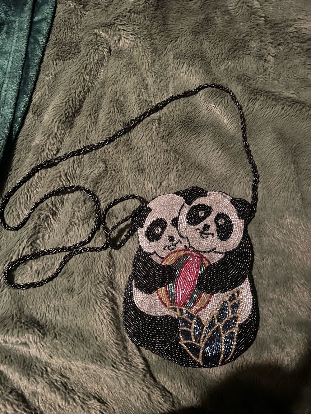Vintage Lisa Loren 80’s Beaded Panda Bag